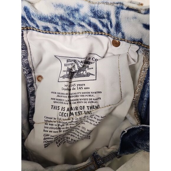 Levi's Premium Skinny Taper Jeans Mens Size 30x30 White Denim Measures 28x27 - Picture 14 of 16